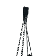 Vintage Y2K Genuine Leather Shoulder Bag with Adjustable Double Chain Strap - Funkify