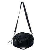 Vintage Y2K Guess Black Embossed Leather Shoulder Bag - Funkify