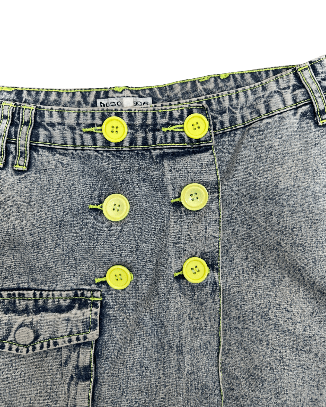 Vintage Y2K Hoso Place Denim Mini Skirt - Funkify