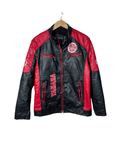 Vintage Yamaha Fleece - Lined Racing Biker Leather Jacket Large - Funkify