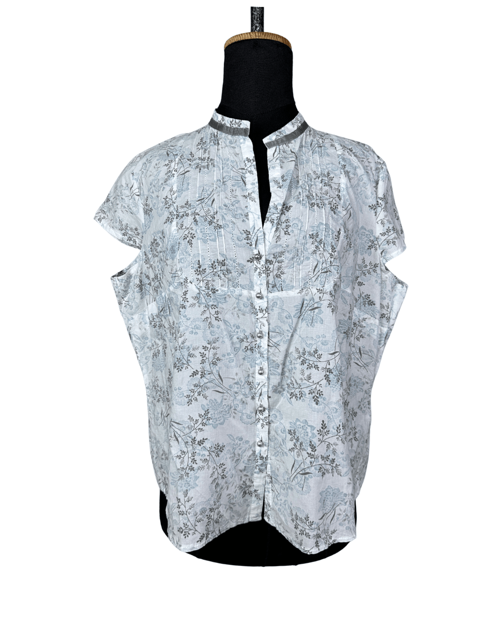 Vintage Yessica Floral Pearl Button Women's Shirt XL - Funkify