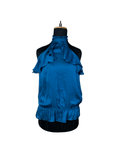 Voice Halter Neck Ruffled Blouse Small - Funkify
