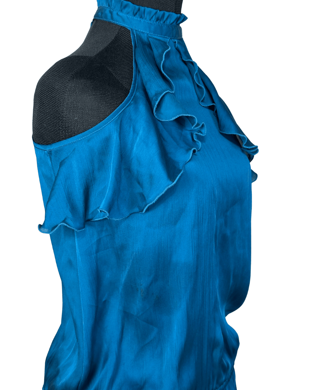 Voice Halter Neck Ruffled Blouse Small - Funkify