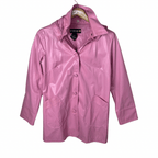Voice Pink PU Leather Women’s Coat Medium - Funkify