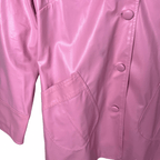 Voice Pink PU Leather Women’s Coat Medium - Funkify