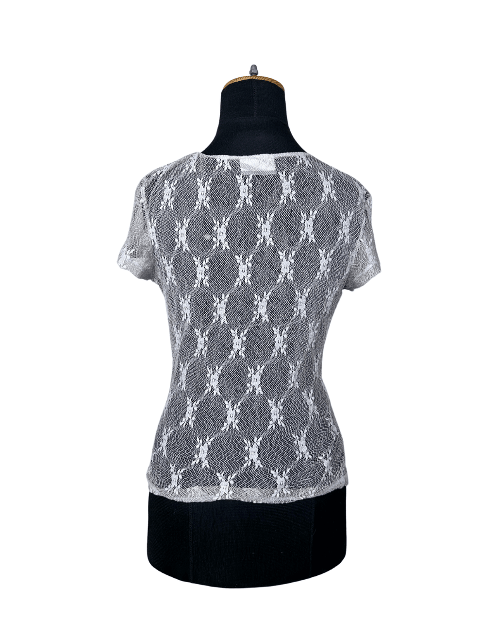 Wallis Lace Twist Front Sheer Blouse - Funkify