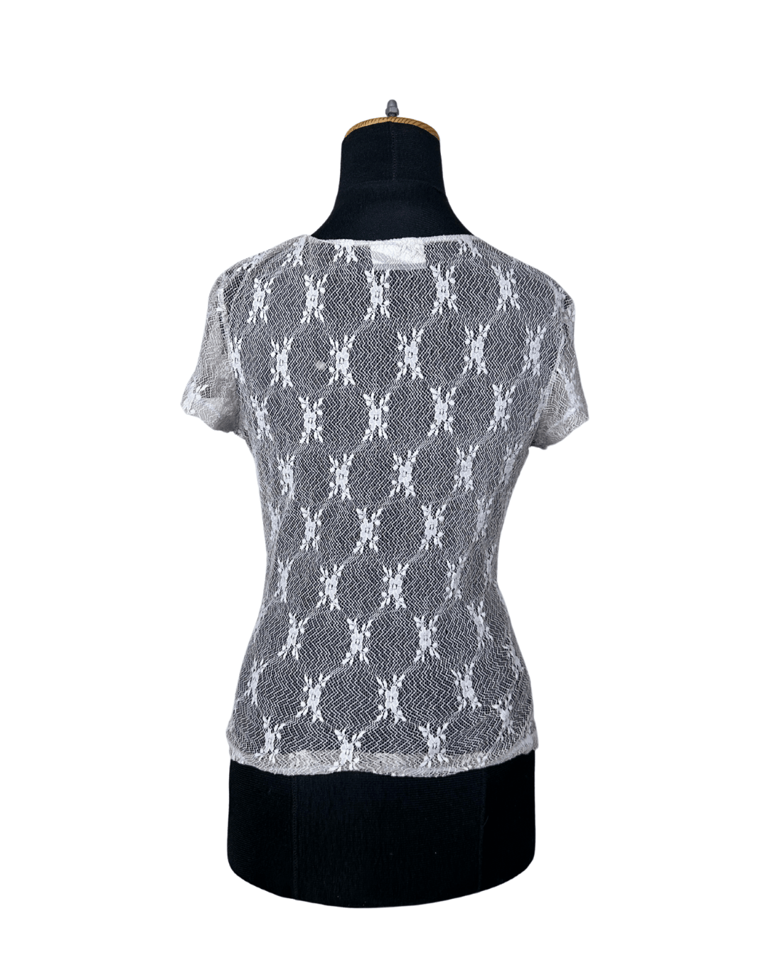 Wallis Lace Twist Front Sheer Blouse - Funkify