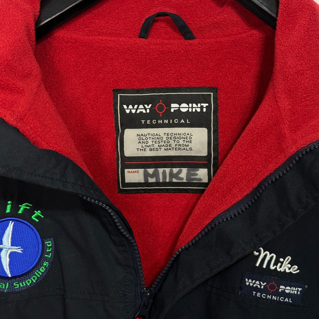 Waypoint Technical Navy Fleece Lined Employee Jacket Large - Funkify