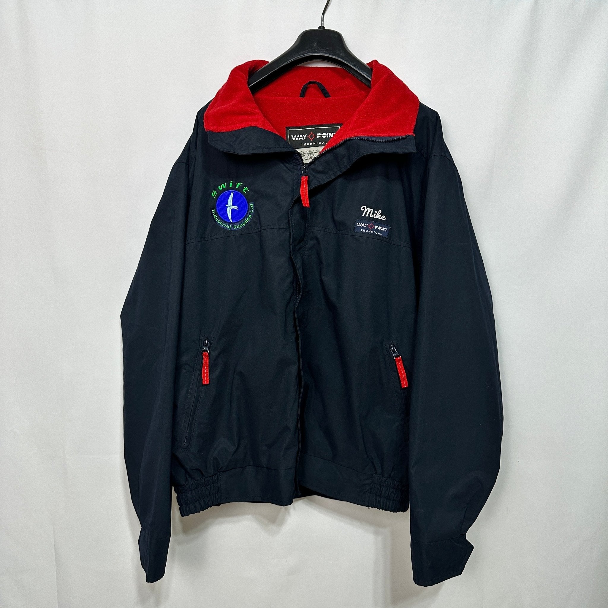 Waypoint Technical Navy Fleece Lined Employee Jacket Large - Funkify
