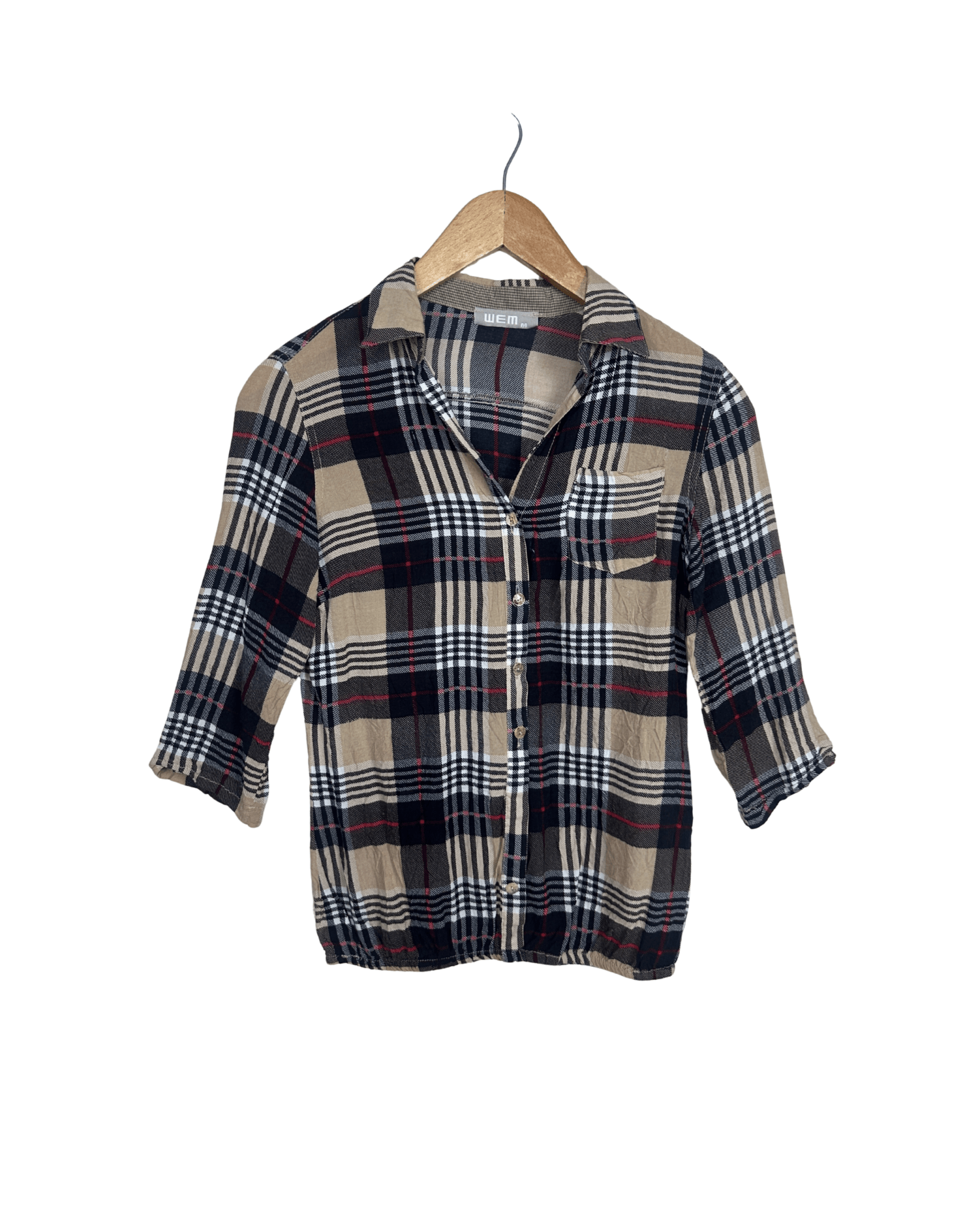 Wem Plaid Women's Shirt - Medium - Funkify