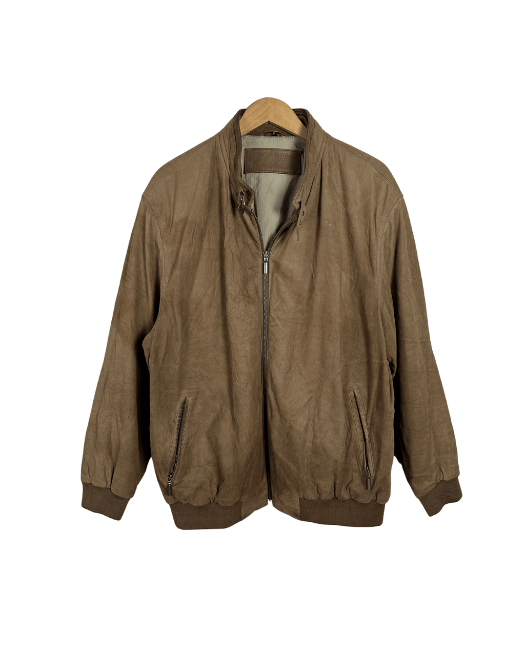 Westbury by C&A Genuine Cowhide Nubuck Leather Jacket XL - Funkify