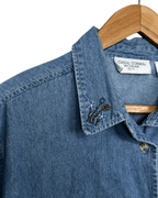 Women’s Casual Corner Embroidered Women's Denim Shirt XL - Funkify