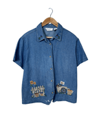 Women’s Casual Corner Embroidered Women's Denim Shirt XL - Funkify