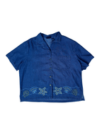 Women’s Embroidered Denim Shirt XL - Funkify