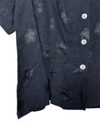 Women's Embroidered Floral Shirt Medium - Funkify