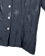 Women's Embroidered Floral Shirt Medium - Funkify