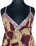 Y2K Assymetrical Hem Sequin Detail Cami Top - Funkify