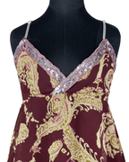 Y2K Assymetrical Hem Sequin Detail Cami Top - Funkify