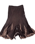 Y2K Asymmetrical Flared Skirt with Button Detail & Striped Panels - EU 42 - Funkify