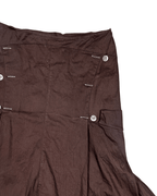 Y2K Asymmetrical Flared Skirt with Button Detail & Striped Panels - EU 42 - Funkify
