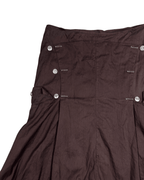 Y2K Asymmetrical Flared Skirt with Button Detail & Striped Panels - EU 42 - Funkify