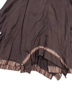 Y2K Asymmetrical Flared Skirt with Button Detail & Striped Panels - EU 42 - Funkify
