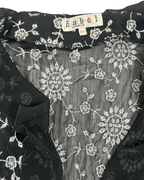 Y2K Babel Sheer Floral Embroidered Ruffle Blouse - Funkify