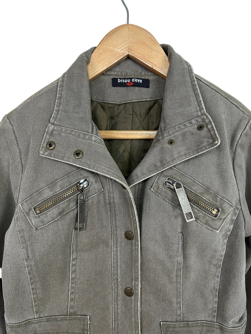 Y2K Bisou d'Eve Green Women's Denim Jacket - Funkify