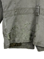 Y2K Bisou d'Eve Green Women's Denim Jacket - Funkify