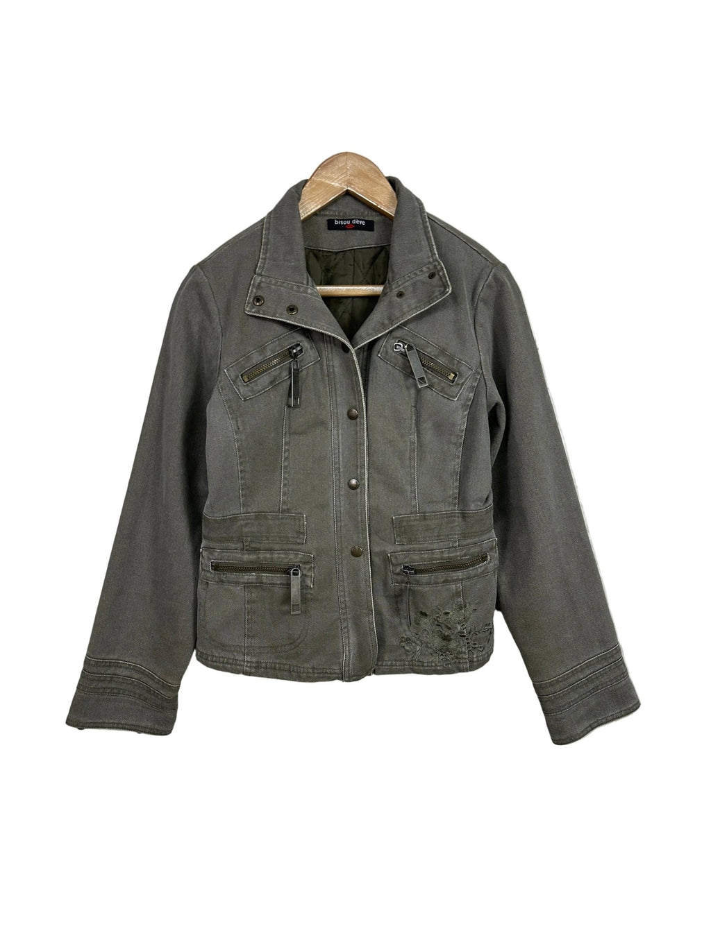Y2K Bisou d'Eve Green Women's Denim Jacket - Funkify
