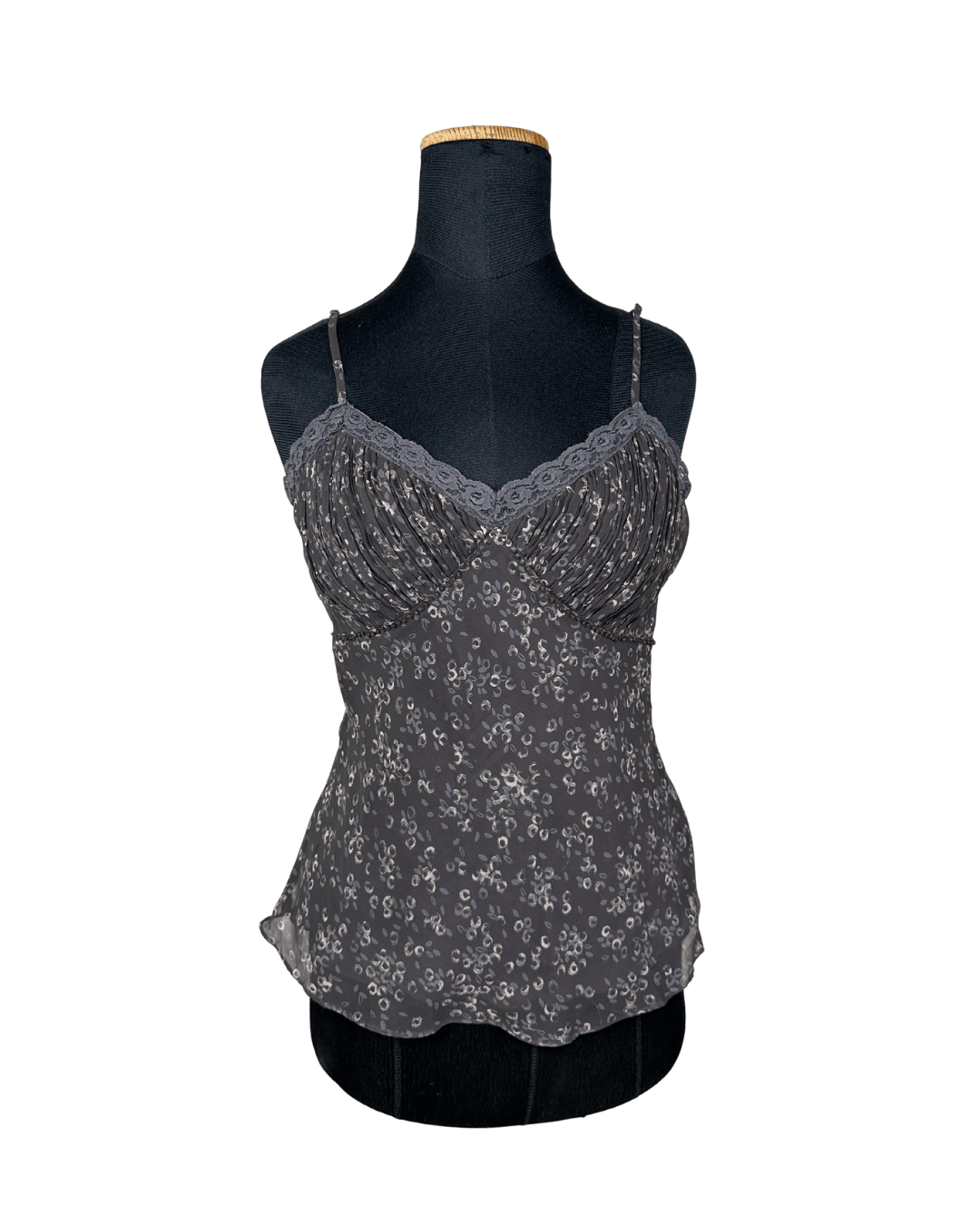 Y2K Cami Top with Lace Trim Medium - Funkify