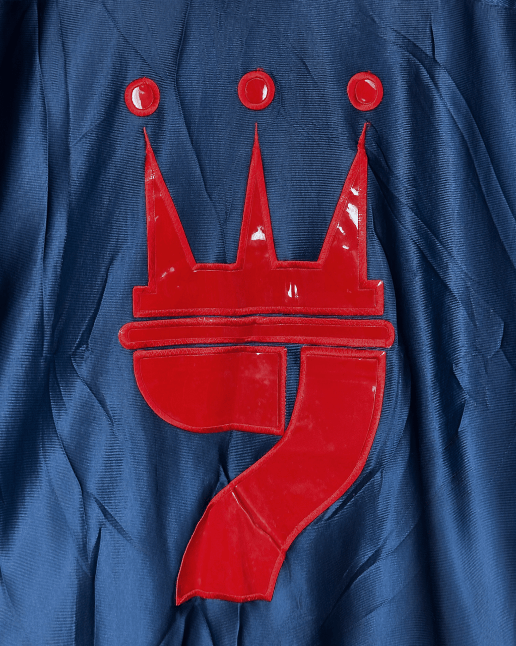 Y2K Dada Supreme Crown 7 Jersey Shirt with Red Vinyl Applique XL - Funkify