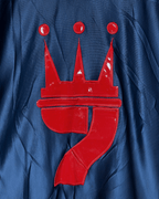 Y2K Dada Supreme Crown 7 Jersey Shirt with Red Vinyl Applique XL - Funkify