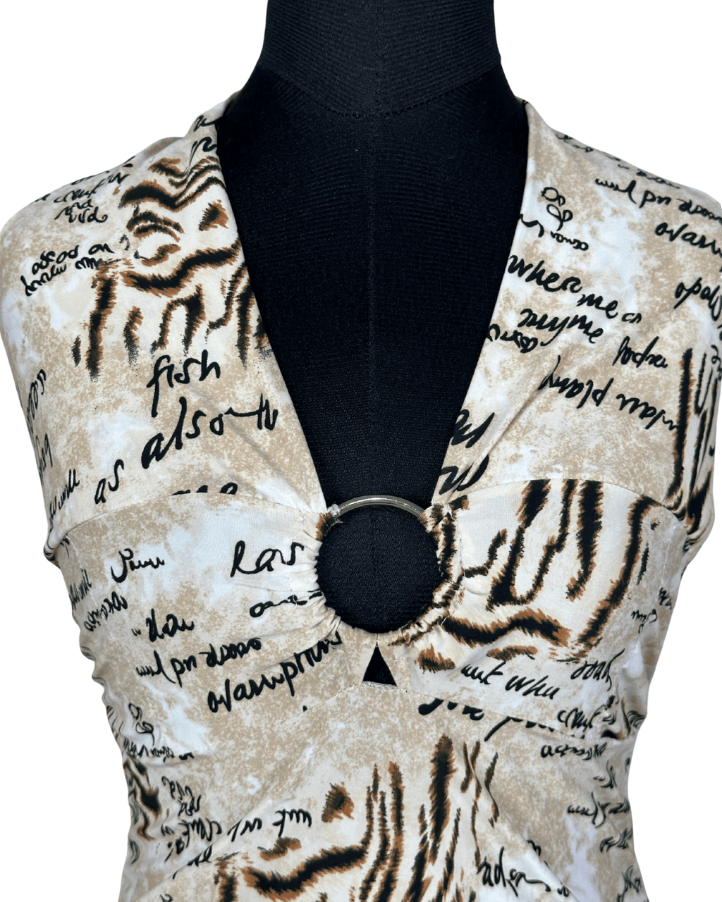 Y2K Eighty Eight Ring Front Halter Top - Funkify