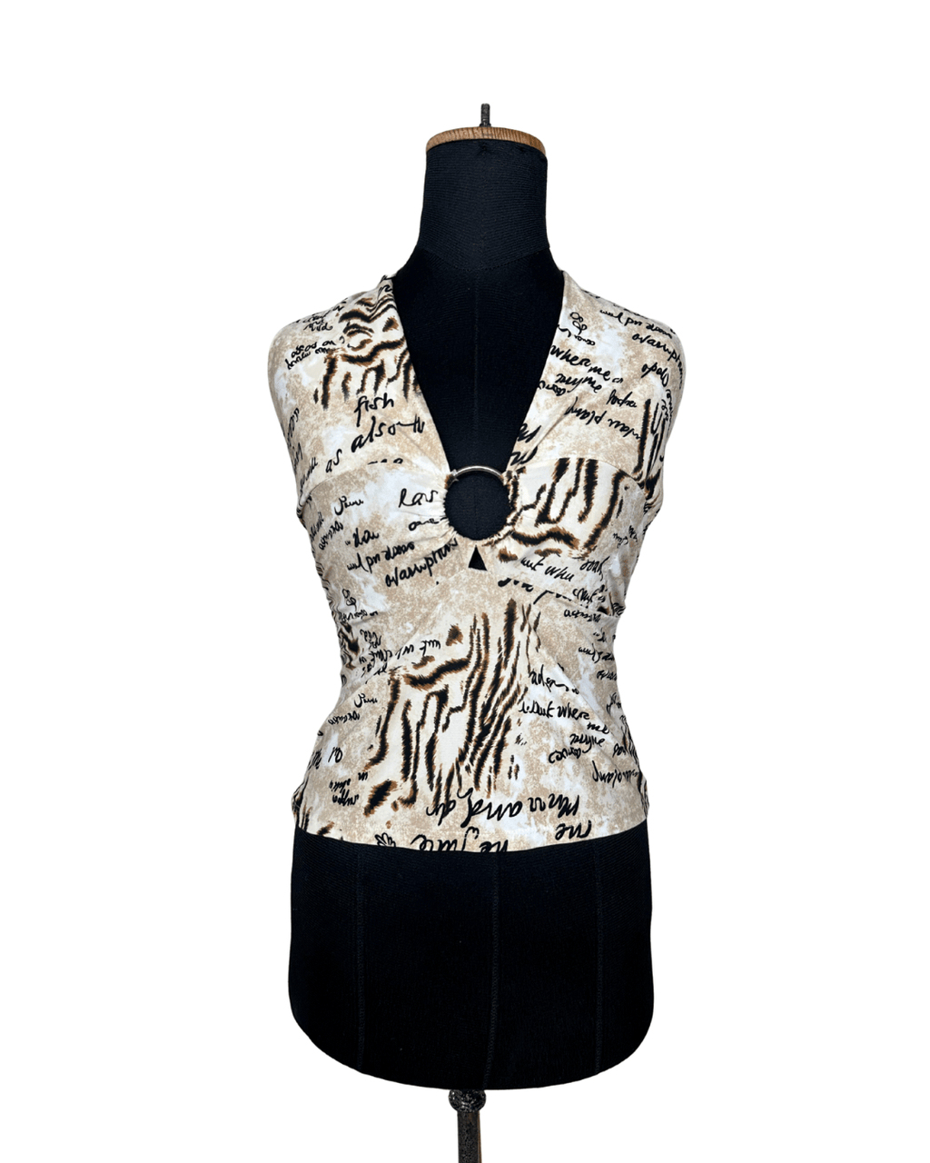 Y2K Eighty Eight Ring Front Halter Top - Funkify