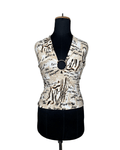 Y2K Eighty Eight Ring Front Halter Top - Funkify