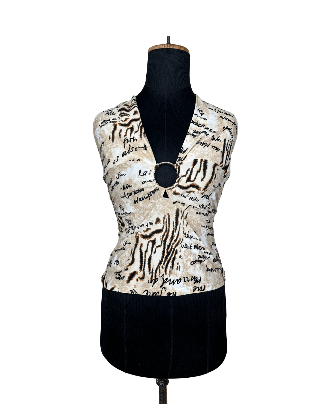 Y2K Eighty Eight Ring Front Halter Top - Funkify