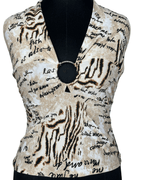 Y2K Eighty Eight Ring Front Halter Top - Funkify