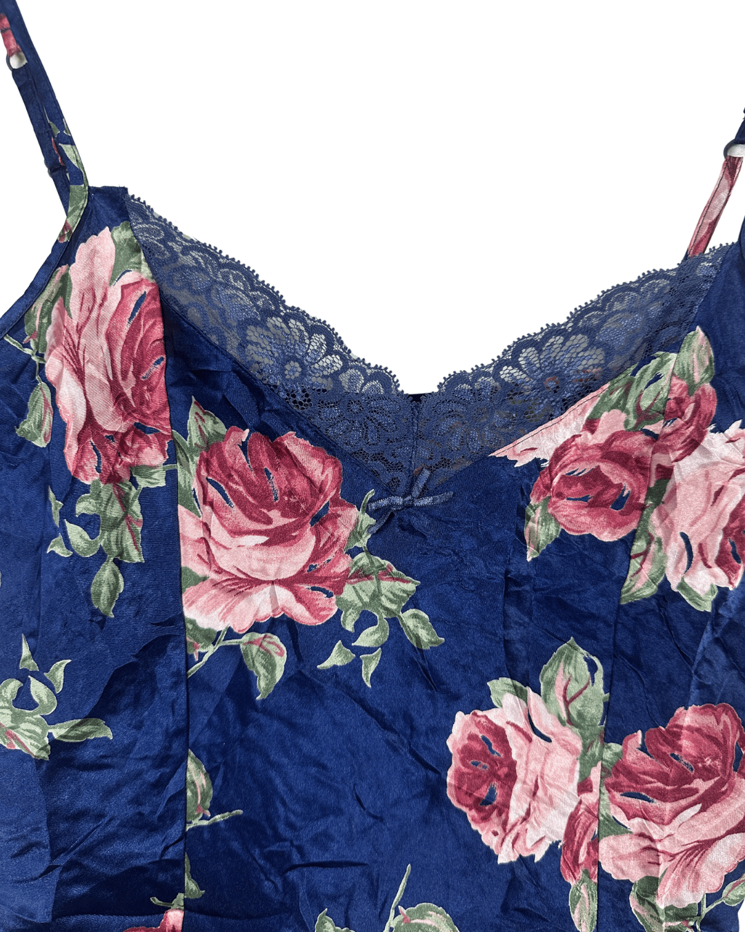 Y2K Floral Satin Lace Cami Top - Funkify