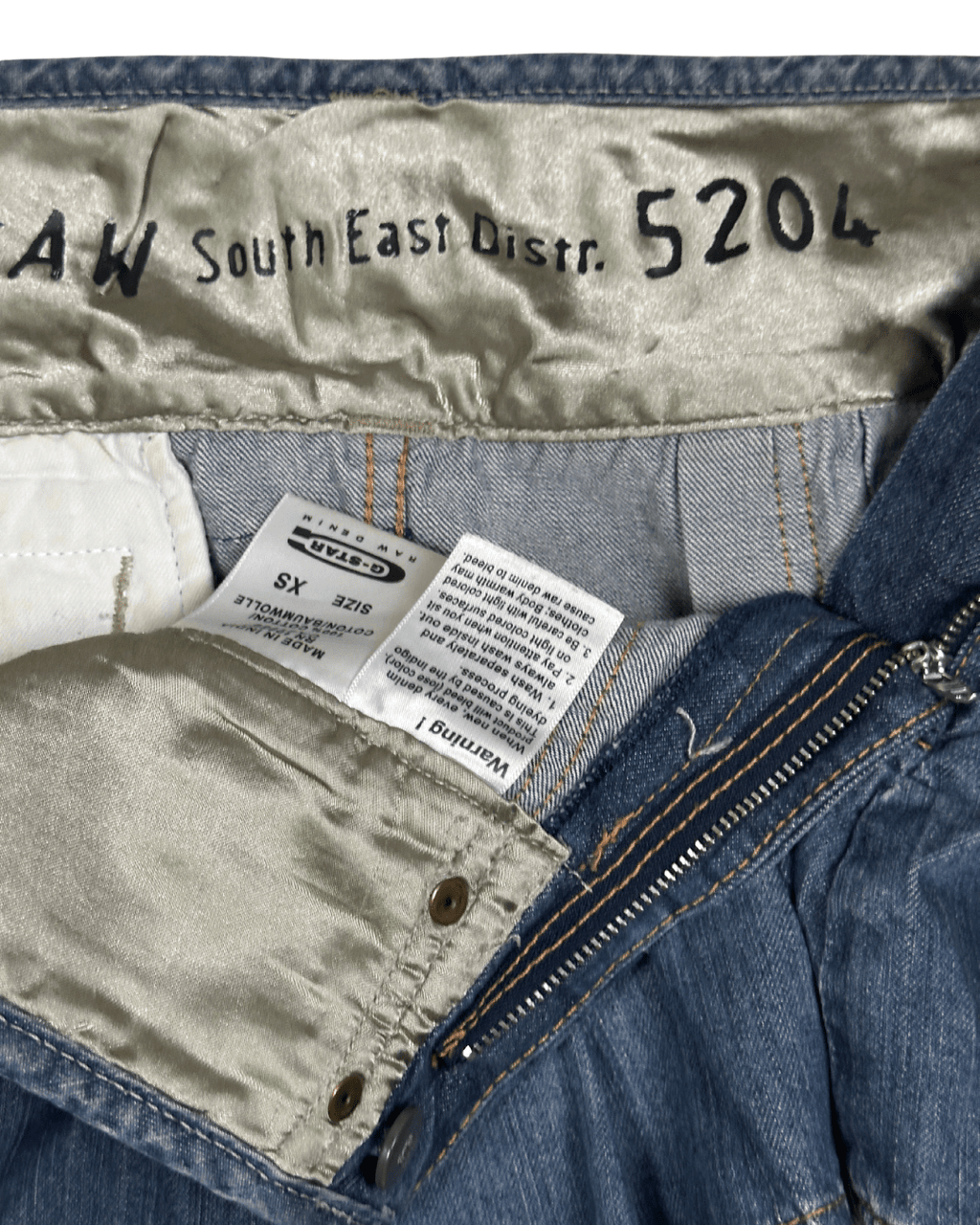 Y2K G - Star Raw Pleated Denim Mini Skirt XS - Funkify