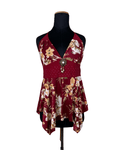 Y2K Halter Top with Assymetrical Hem Size M to L - Funkify