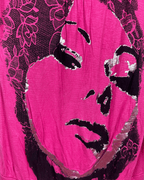 Y2K Jenny's Magenta Graphic Print Blouse - Medium - Funkify