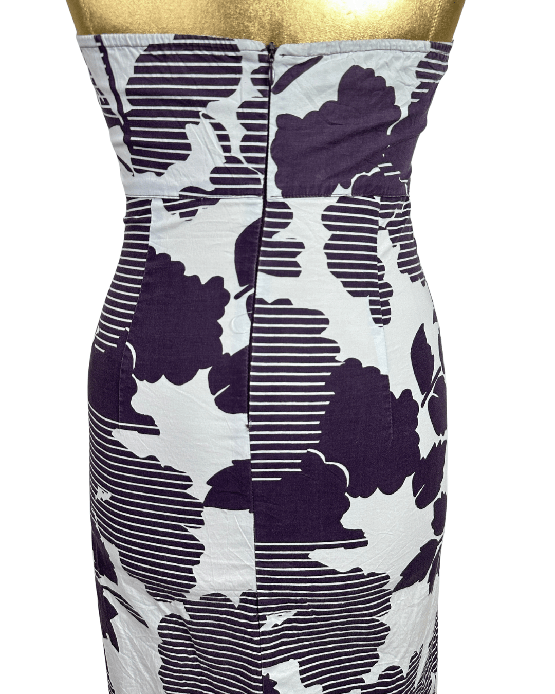 Y2K Kookai Abstract Floral Halter Dress - Funkify