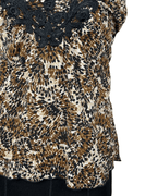 Y2K Leopard Cami Top with Back Tie Detail Medium - Funkify