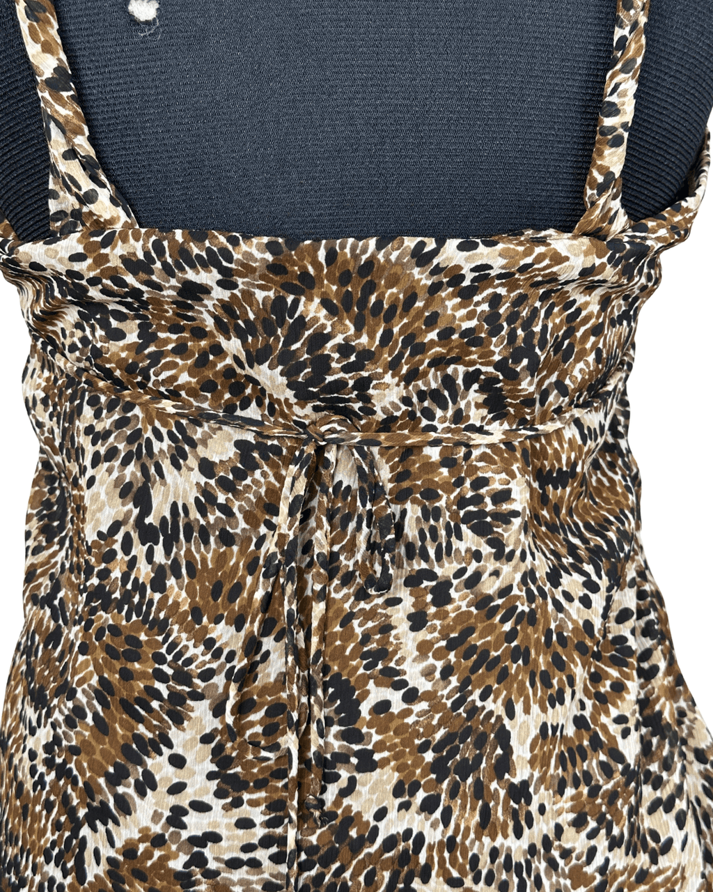 Y2K Leopard Cami Top with Back Tie Detail Medium - Funkify