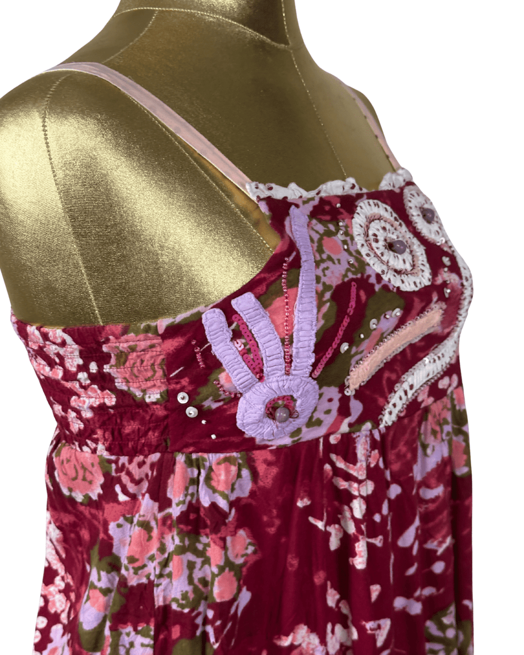 Y2K Patchwork Sequin Floral Cami - Funkify