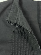 Y2K Pleated Front Fitted Shirt - Large - Funkify
