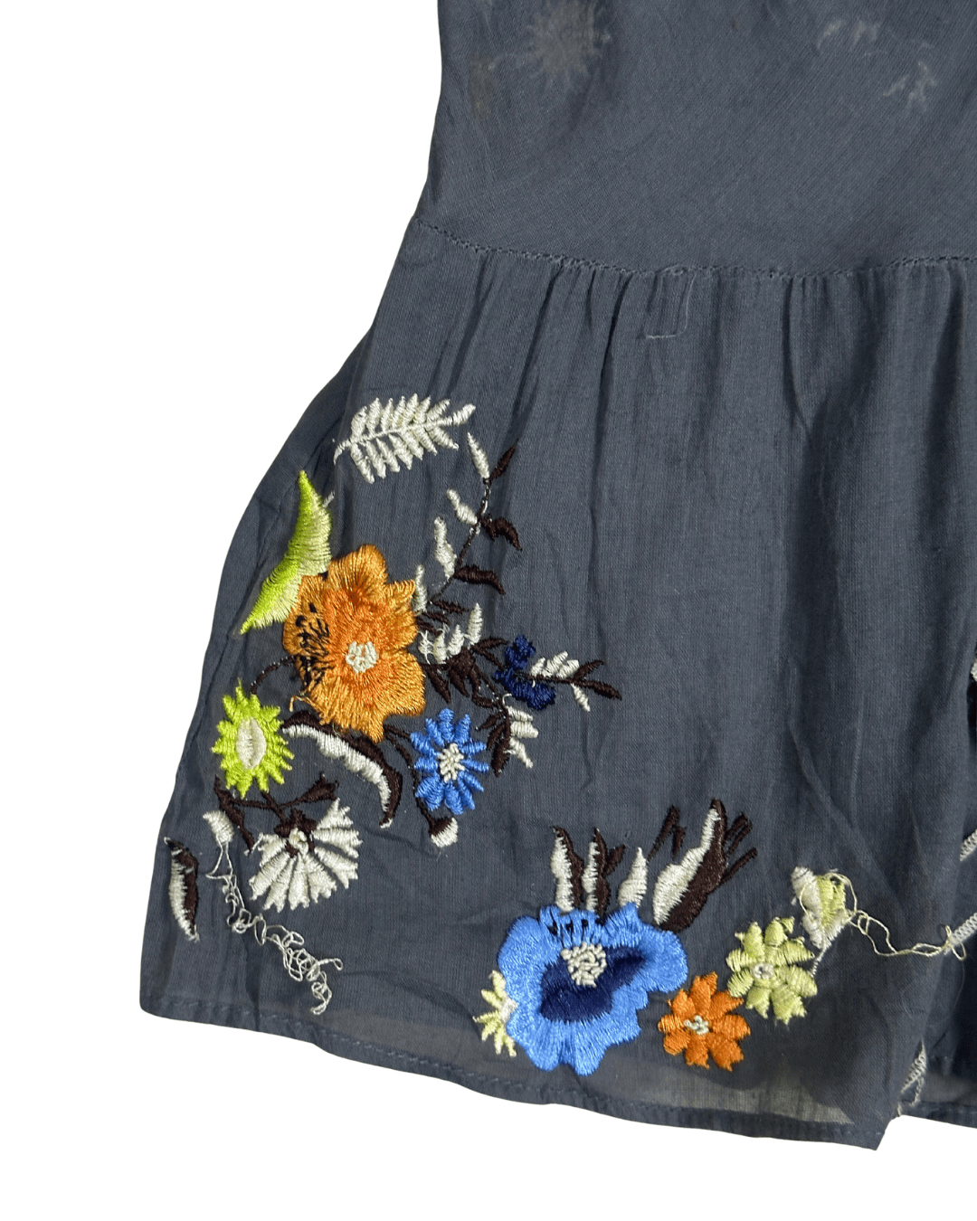 Y2K Ruffle Trim Embroidered Sheer Top - Funkify