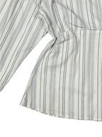 Y2K Striped Wrap - Style Fitted Waist V - Neck Blouse - Funkify