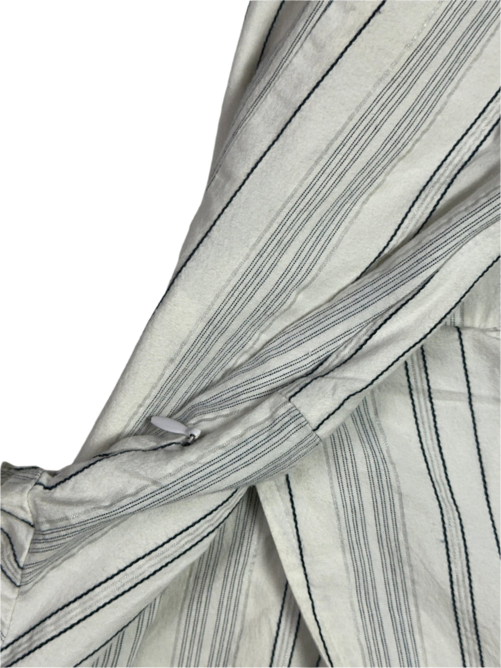 Y2K Striped Wrap - Style Fitted Waist V - Neck Blouse - Funkify